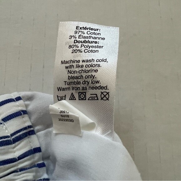 J. Crew Pull on Striped Ruffled Mini Skirt SZ 0 - Picture 11 of 14